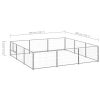 Dog Kennel Silver 96.9 ft² Steel