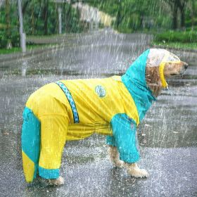 Waterproof All-inclusive Rainy Clothes (Option: Yellow And Green Stitching-6XL)