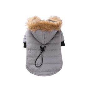 Popular Pet Clothes Winter Clothing Coat (Option: DZ173 Gray-S)