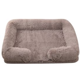 Doghouse Cathouse Plush Round Pet Bed (Option: M27 Beige Brown-M Contains Inner Sleeve)