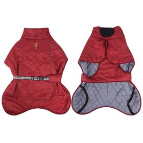 Thick Warm Pet Dog Clothes (Option: Wine Red-2XL)