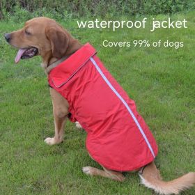 Dog Clothes Outdoor Shell Jacket Waterproof Raincoat (Option: S-Red)