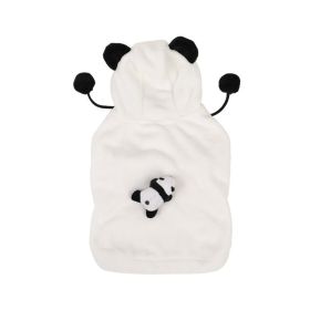 Flannel Warm Sweater Coat Jarre Aero Bull Corgi And Shiba Inu Pet (Option: White Panda Doll-M)