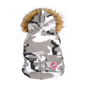 Dog Down Jacket Duck Camouflage (Option: White Camo-XXL)