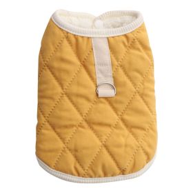 Autumn And Winter Schnauzer Teddy Bichon Vest Small Dog Pet Coat (Option: Yellow-XL)