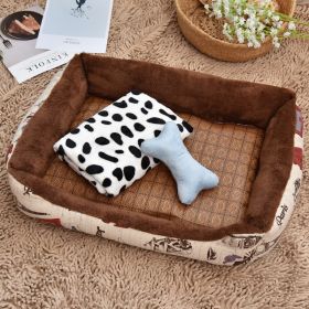 Doghouse Cathouse Supplies Big And Small Dogs Pet Bed Dog Bed (Option: Brown-XL)